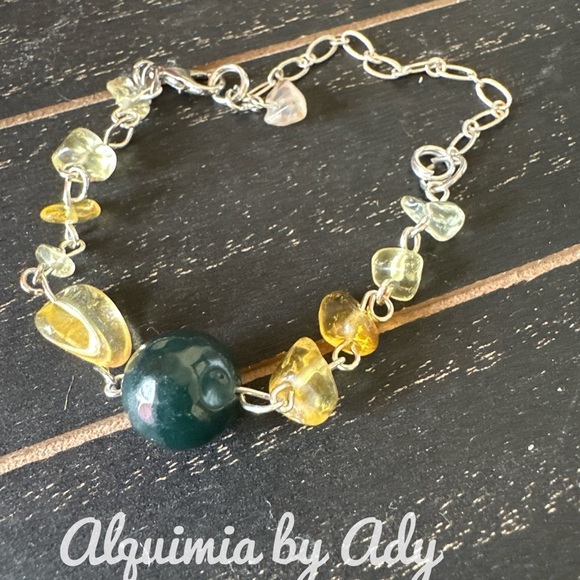 Alquimia Jewelry - Jade and citrine beaded bohemian bracelet
